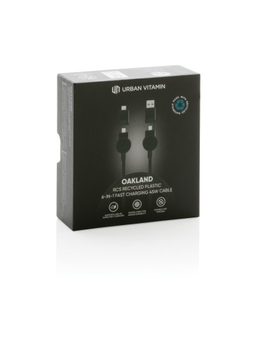 Cavo di ricarica veloce 60W Oakland 6in1, 1,2m rplastica RCS
